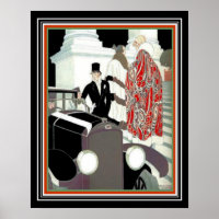 Rene Vincent Art Deco Print "Automobilia" 16 x 20