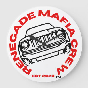 Renegade Mafia Crew Clock Große Wanduhr
