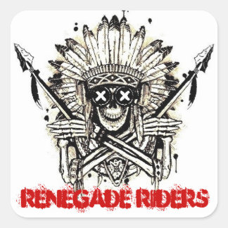 Renegade Riders Quadratischer Aufkleber
