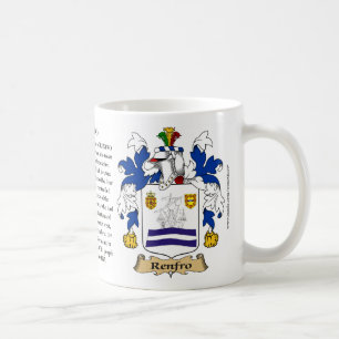 Renfro, der Ursprung, die Bedeutung und das Wappen Kaffeetasse