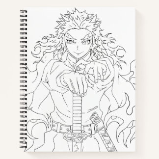 Rengoku inspired manga style notizbuch