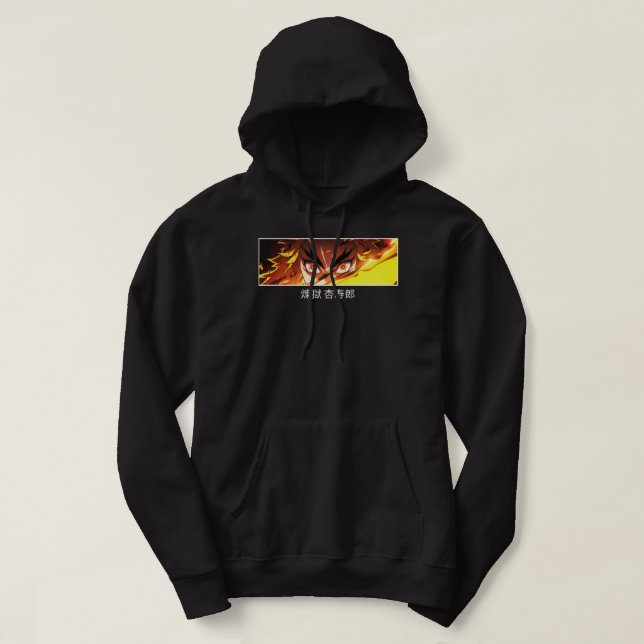 Rengoku Kyojuro Japanische Dämonenschicht Klassik Hoodie (Design vorne)