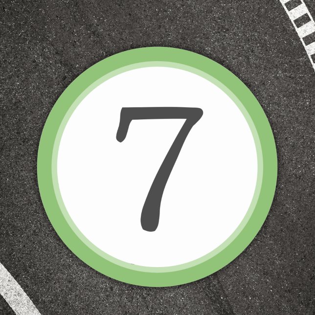 Renn-Nummer Runder Aufkleber (Von Creator hochgeladen)