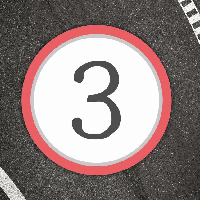 Renn-Nummer Runder Aufkleber (Von Creator hochgeladen)