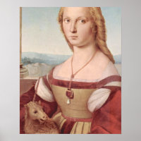 Rennaisance Unicorn und Lady Raphael Malerei