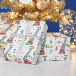 Rennauto-Geburtstags-Kinder-Rennparty Geschenkpapier