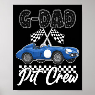 Rennauto-Geburtstagsfeier Rennfamilie G Papa-Pitcr Poster