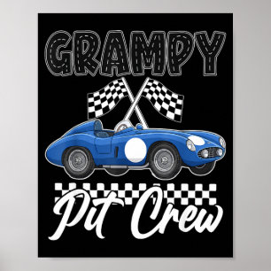 Rennauto-Geburtstagsfeier-Rennfamilie Grampy-Pit Poster