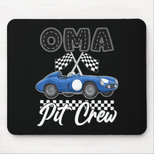 Rennauto-Geburtstagsfeier-Rennfamilie-Oma-Pit-Crew Mousepad