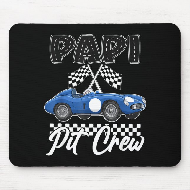 Rennauto-Geburtstagsfeier Rennfamilie Papi Grube Mousepad (Vorne)