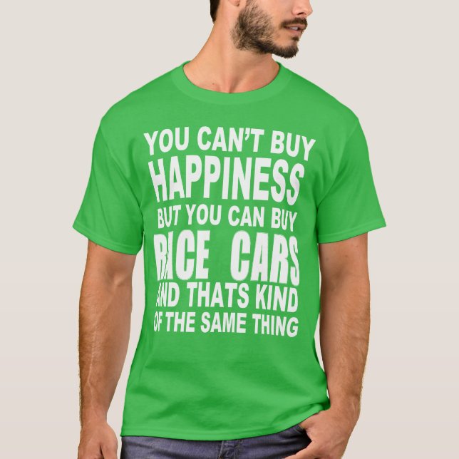 Rennauto Glück Geschenk Freunde T-Shirt (Vorderseite)