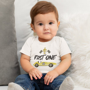 Rennauto zum 1. Geburtstag Baby T-shirt