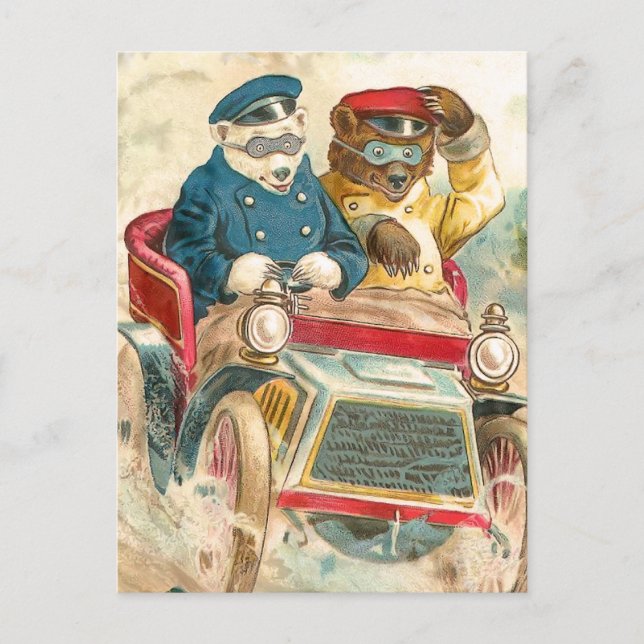 Rennbären Postkarte (Vorderseite)