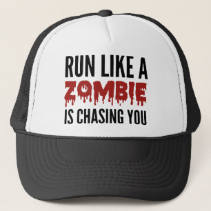 Renne, als ob ein Zombie dich jagt Truckerkappe