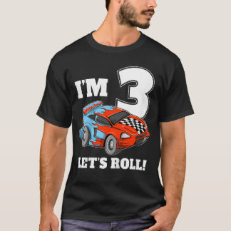 Rennen 3. Geburtstag Junge Kleinkind 3 Drei Rennfa T-Shirt