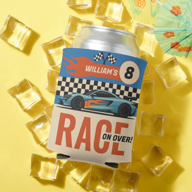 Rennen auf über Coolen Rennwagen Jungs zum Geburts Dosenkühler (In Situ Sommer)