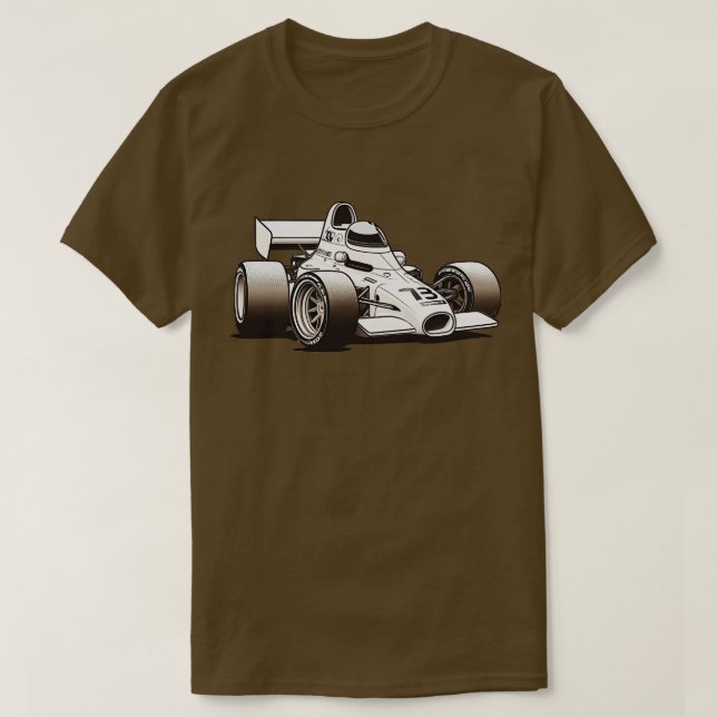 Rennen der weißen Formel Eins T-Shirt (Design vorne)