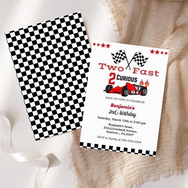 Rennen im Auto Erwachsen von zwei schnellen zweite Einladung (Von Creator hochgeladen)