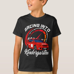 Rennen in den Kindergarten Autorennfahrer erster T T-Shirt