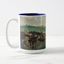 Rennen in Longchamp - Édouard Manet Zweifarbige Tasse