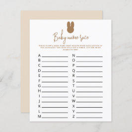 Rennen mit einfachem Baby-Namen