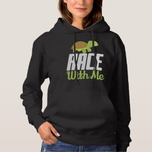 Rennen mit mir Turtle Marathon Läufer Hoodie