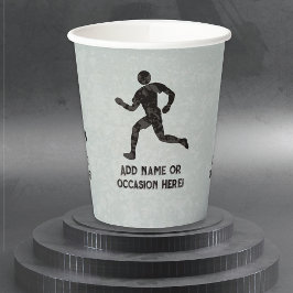 Rennen oder Fitness von Champ laufen - Ihr Text au Pappbecher