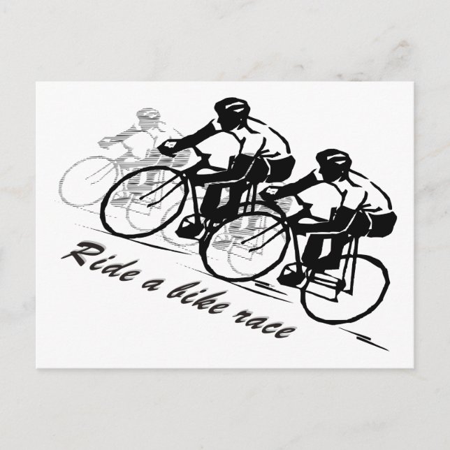 Rennen Postkarte (Vorderseite)