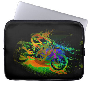 Rennen Sie ins Finish! - Motocross Racer Laptopschutzhülle