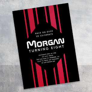 Rennen über Racing Cars Geburtstagsparty Einladung