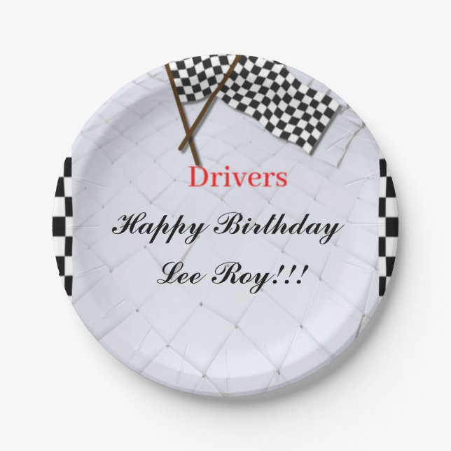 Rennen um den Sieg Pappteller (Vorderseite)