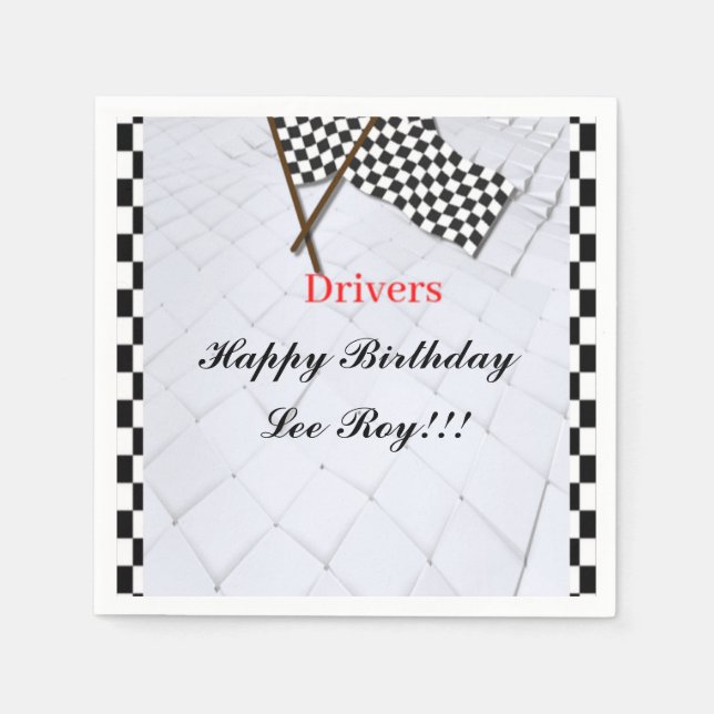 Rennen um den Sieg Serviette (Vorderseite)