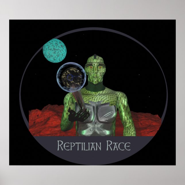 Rennen um die Reptilien-Alien Poster (Vorne)
