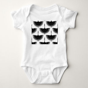 Renner Crane: Orientales Vogelmuster Baby Strampler