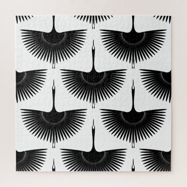 Renner Crane: Orientales Vogelmuster Puzzle (Vertikal)