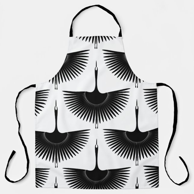 Renner Crane: Orientales Vogelmuster Schürze (Vorderseite)