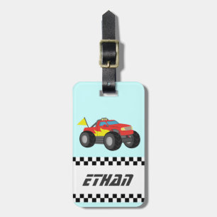 Renner roter Monstertruck, für Jungen Gepäckanhänger