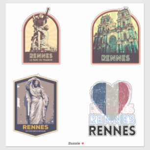 Rennes City France ist meine stolze Heimatstadt Aufkleber