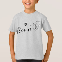 Rennes Flag in Heart, Roazhon Bretagne T-Shirt