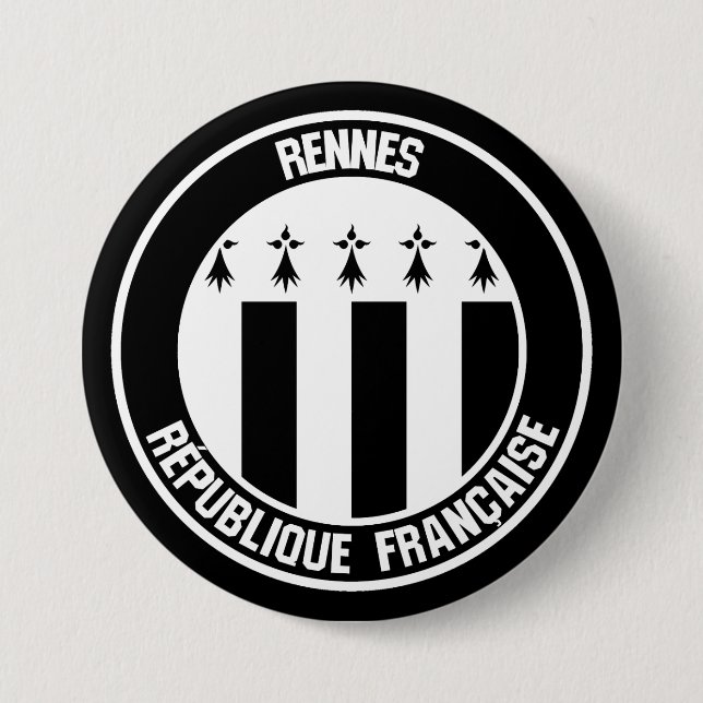 Rennes Round Emblem Button (Vorderseite)
