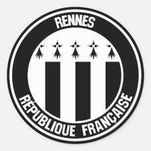 Rennes Round Emblem Runder Aufkleber