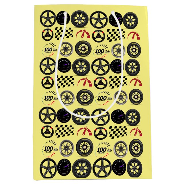 Rennfahrer und Motorsport-Enthusiasten für ihn Mittlere Geschenktüte (Vorderseite)