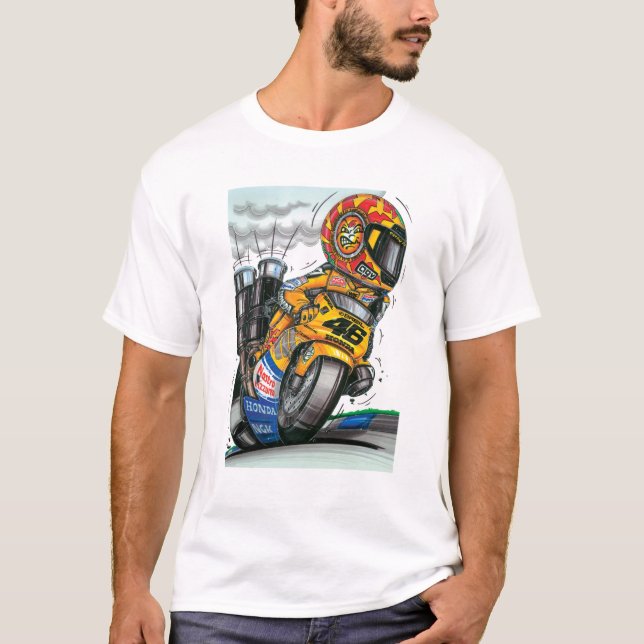 Rennfahrer Valentino Rossi T-Shirt (Vorderseite)