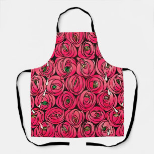 Rennie Mackintosh Rose Art Nouveau Blumenmuster Schürze