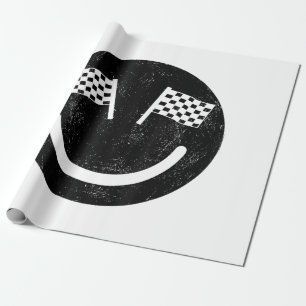 Rennlächeln für Rennwagen-Partys Geschenkpapier