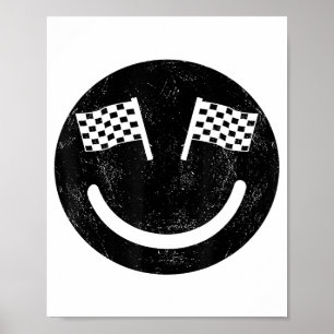 Rennlächeln für Rennwagen-Partys Poster