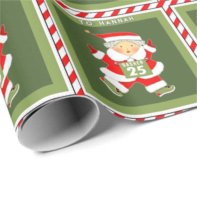 Rennläufer-Holiday-Geschenkpapier Geschenkpapier (Rolleneckpunkt)