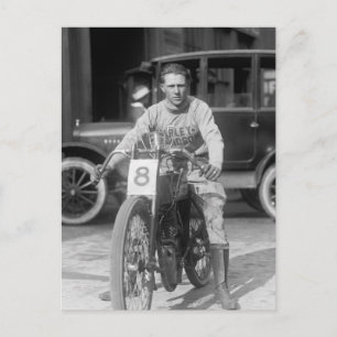 Rennmotorrad aus den 1920er Jahren Postkarte