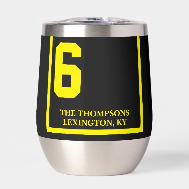 Rennpferd 6 Schwarzes Personalisiertes Derby (Vorderseite)