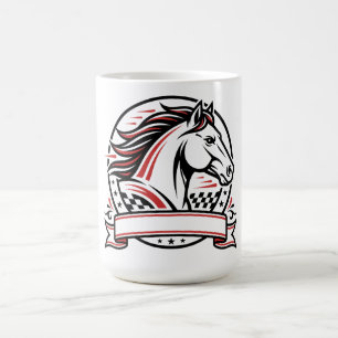 Rennpferd mit roten Akzenten  Kaffeetasse